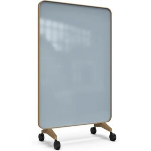 Lintex Skrivetavle af glas Frame Mobile, Farve Crisp 350 - Lyseblå, Ramme Ek, Størrelse B120 x H196 cm