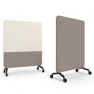 Lintex Mood Fabric Mobile, Farve Lazy 140 / Synergy LDP32 (Lys beige), Fod/hjul-sæt Sort, Størrelse B150 x H196 cm