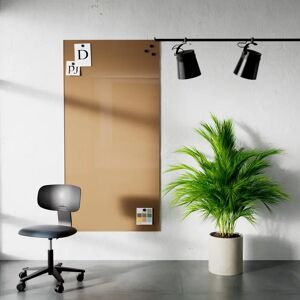 Lintex Glas skrivetavle Mood Wall, Farve Cozy 450 - Nougat brun, Størrelse B100 x H200 cm