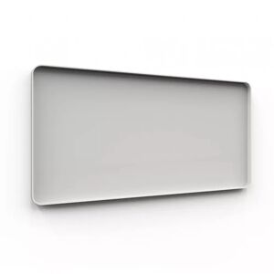 Lintex Glastavle Frame Wall, Farve Shy 120 - Grå-beige, Udførelse Grå ram, Størrelse B200 x H100 cm