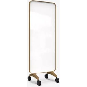 Lintex Skrivetavle af glas Frame Mobile, Farve Pure 130 - Hvid, Ramme Ek, Størrelse B75 x H196 cm