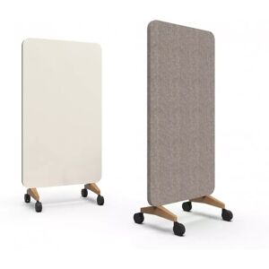 Lintex Mood Fabric Mobile, Farve Lazy 140 / Synergy LDP32 (Lys beige), Fod/hjul-sæt Ek / Svarta hjul, Størrelse B100 x H196 cm