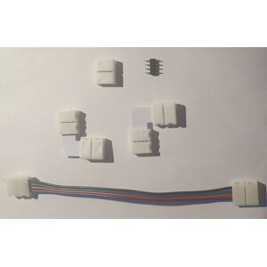Samlinger til LED-lyskæder LED 5050 RGB Strip Light Connector 4pin Strip til Strip 155mm kabel (10 mm)