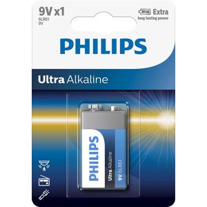 Philips 6LR61E1B/10 Ultra Alkaline 9V Batteri 1-stk