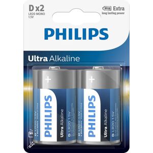 Philips LR20E2B/10 Ultra Alkaline D Batteri 2-stk