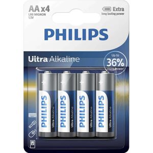 Philips LR6E4B/12 Ultra Alkaline AA Batteri 4-stk