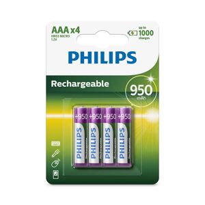 Philips R03B4A95/10 Genopladlig Batteri AAA 950 mAh 4-stk