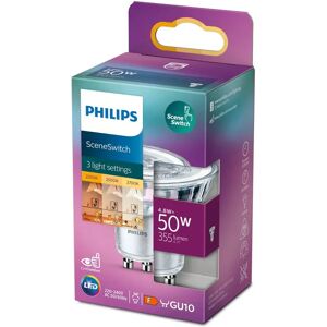 PHILIPS LED 50W Spot GU10 sceneswitch, varm hvid 3 skift, 1 pak