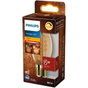 PHILIPS LED Classic Spiral Filament 15W kerte E14, guld dæmpbar 1 pak