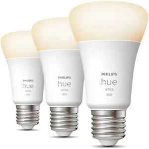 PHILIPS HUE A60 - E27 pærer - 800lm - 3-pak