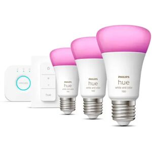 Philips Hue white color ambiance startsæt E27, 3 lyskilder, 1 bridge, 1 switch, bluetooth