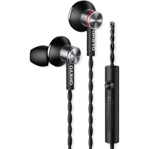 Onkyo E600MB/00 In-ear-hovedtelefoner med mikrofon - Sølv/sort