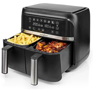 Nedis KAAFD350EBK Hot Air Fryer 2x3.8 l   Timer: 60 min   Digital   Sort