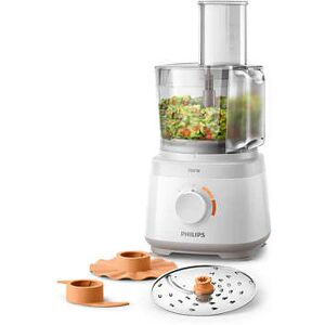 Philips HR7310/00 Kompakt foodprocessor 700 W - 16 funktioner - 2-i-1-skive - Opbevaring i skålen