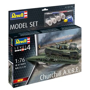 Revell Churchill A.V.R.E. Modelkampvogn - 1:76 Med Lim Og Maling Militær Køretøjer Modelbyggesæt