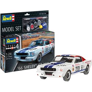 Revell 1965 Shelby Gt 350 R Modelbil 1:24 - Med Lim Og Maling Byggesæt - Biler / Motorcykler Modelbyggesæt