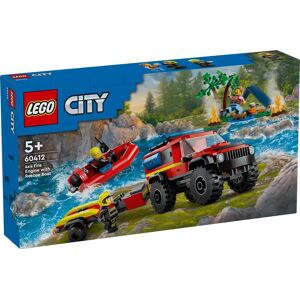 City 60412 - Firhjulstrukket Brandbil Med Redningsbåd Lego City