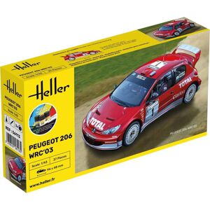 Heller Peugeot 206 Wrc 03 Start Kit - 1:43 Byggesæt - Biler / Motorcykler Modelbyggesæt