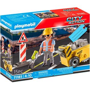 Playmobil 71185 Vejarbejder Med Kantfræser  City Action