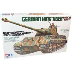 Tamiya King Tiger Porsche Tårn - Modelkampvogn Militær Køretøjer Modelbyggesæt