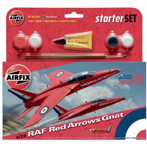 Airfix Raf Red Arrows Gnat 1:72 Komplet Sæt Byggesæt - Fly Modelbyggesæt