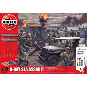 Airfix D-day Sea Assault 1:72 Komplet Sæt Byggesæt - Sceneri Modelbyggesæt