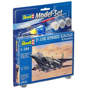 Revell F-15e Strike Eagle - Scala 1:144 Med Lim Og Maling Byggesæt - Fly Modelbyggesæt