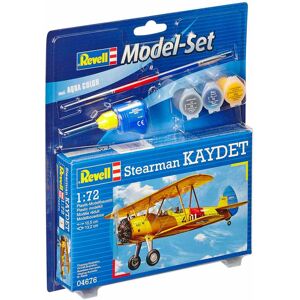 Revell Stearman Kaydet - Scala 1:72 Med Lim Og Maling Byggesæt - Fly Modelbyggesæt