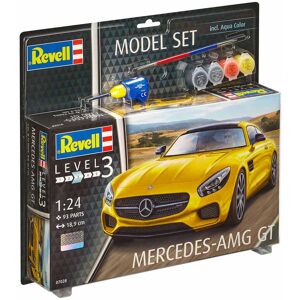 Revell Mercedes Agm Gt - 1:24 Med Lim Og Maling Byggesæt - Biler / Motorcykler Modelbyggesæt
