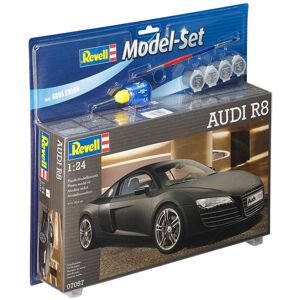 Revell Audi R8 - Scale 1:24 Med Lim Og Maling Byggesæt - Biler / Motorcykler Modelbyggesæt