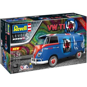 Revell Volkswagen Vw T1 The Who - Med Lim Og Maling Byggesæt - Biler / Motorcykler Modelbyggesæt