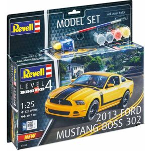 Revell Ford Mustang Boss 302 2013 - Med Lim Og Maling Byggesæt - Biler / Motorcykler Modelbyggesæt