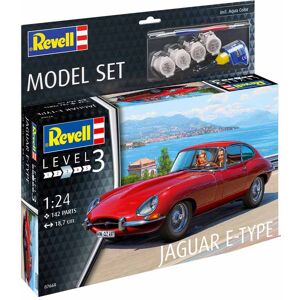 Revell Rewell Jaguar E-type - Med Lim Og Maling Byggesæt - Biler / Motorcykler Modelbyggesæt