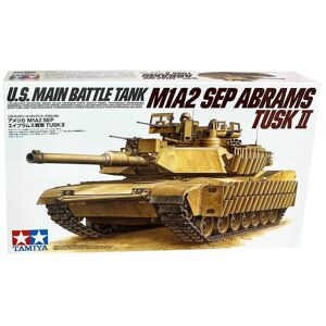 Tamiya U.S Main Battle Tank M1a2 Sep Abrams Tusk Ii Modelkampvogn Militær Køretøjer Modelbyggesæt