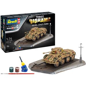 Revell First Diorama Set - Sd.Kfz. 234/2 Puma Modelkampvogn Militær Køretøjer Modelbyggesæt