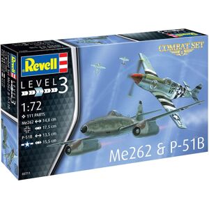 Revell Combat Set Messerschmitt Me262&P-51b Mustang Modelfly Byggesæt - Fly Modelbyggesæt