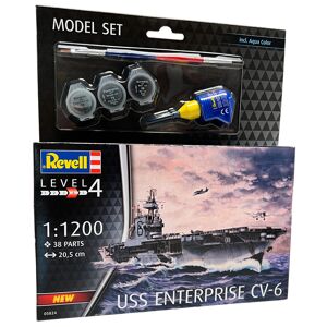 Revell Uss Enterprise Cv-6 - Med Lim Og Maling Byggesæt - Skibe Modelbyggesæt