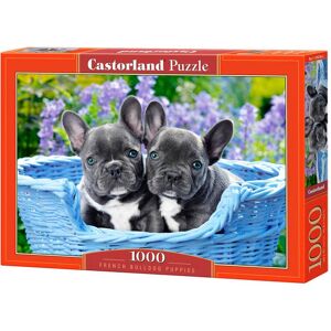 Castorland Puslespil - French Bulldog Puppies - 1000 Brikker Blandet Puslespil