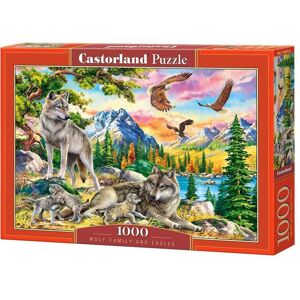 Castorland Puslespil - Wolf Family And Eagles - 1000 Brikker Blandet Puslespil