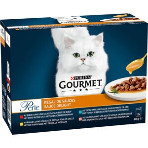 Sparepakke: 24 x 85 g Gourmet Perle blandede pakker - Nydelse i sovs