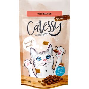 Sparepakke: Catessy Snacks 3 x 65 g - Laks, Vitaminer & Omega-3