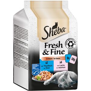 72x50g Fresh & Fine Fiskevariation Sheba kattemad