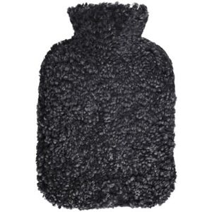 Natures Collection Hot Water Bottle New Zealand Sheepskin Short Wool Curly B: 27 cm - Graphite