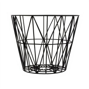 Ferm Living Wire Basket Medium Ø: 50 cm - Black OUTLET