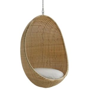 Sika Design Sika-Design Hanging Egg Exterior Hængestol inkl. Hynde H: 119 cm - Natural/B450 Tempotest White