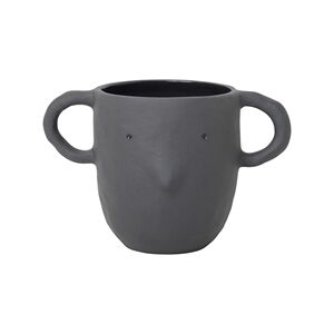 Ferm Living Mus Plant Pot Large H: 12 cm - Dark Grey