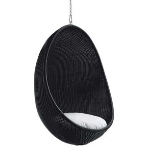 Sika Design Sika-Design Hanging Egg Exterior Hængestol inkl. Hynde H: 119 cm - Black/B450 Tempotest White