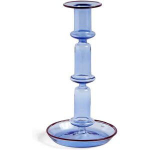 HAY Flare Tall Lysestage H: 21 cm - Light Blue / Red OUTLET