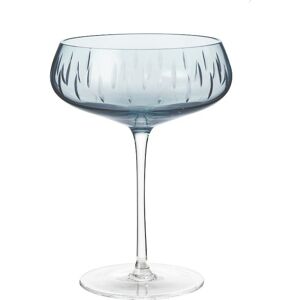 Louise Roe Crystal Champagne Coupe H: 15,5 cm - Blue OUTLET