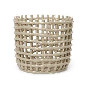 Ferm Living Ceramic Basket Large Ø: 23,5 cm - Cashmere